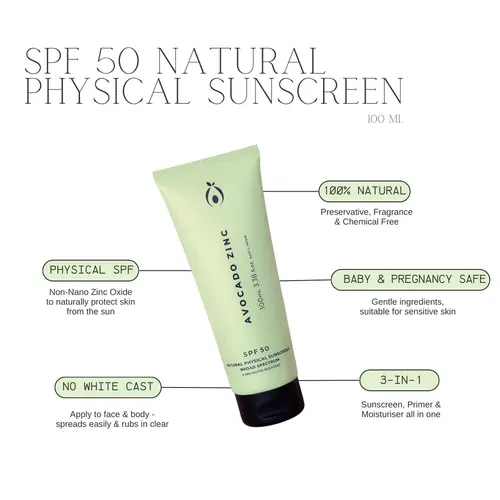 SPF 50 Natural Physical Sunscreen 100ml