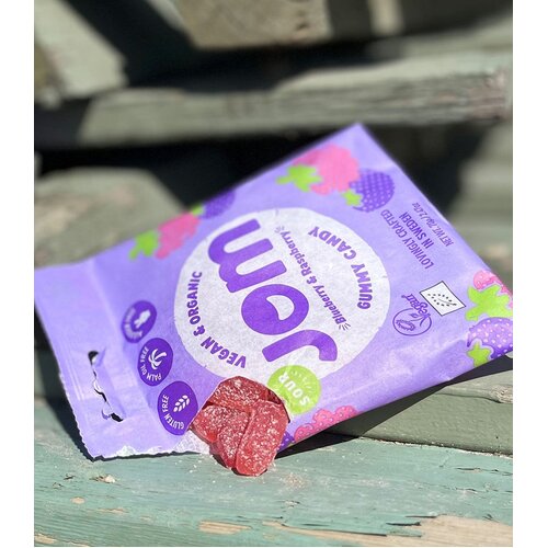  Vegan Gummy Candy Sour Raspberry & Blueberry 70g