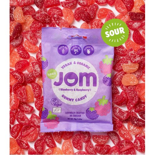  Vegan Gummy Candy Sour Raspberry & Blueberry 70g